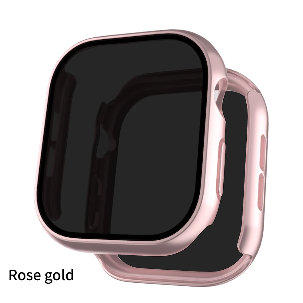 Privacy Tempered Glass and Case Combo for Apple Watch - Anti-Peeping Screen Protector with PC Cover