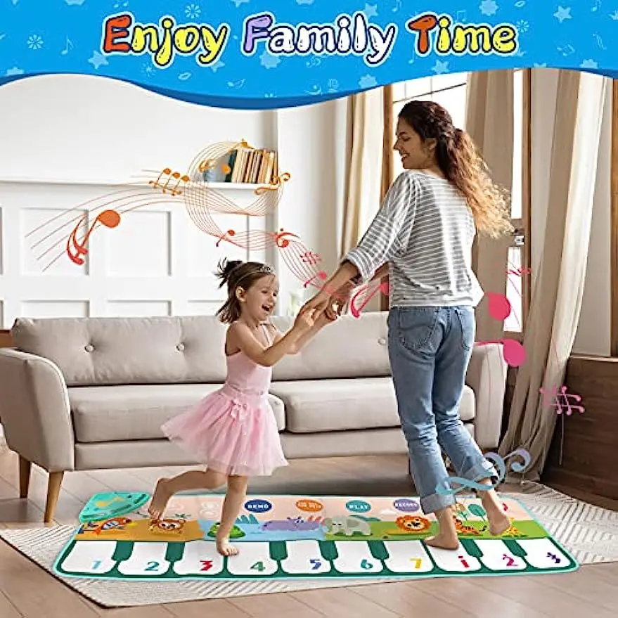 

Baby Piano Mat-35 Music Sounds Dance Floor Mat,Music Keyboard Touch Playmat Early Education Learning Musical Toys for Kids Gifts