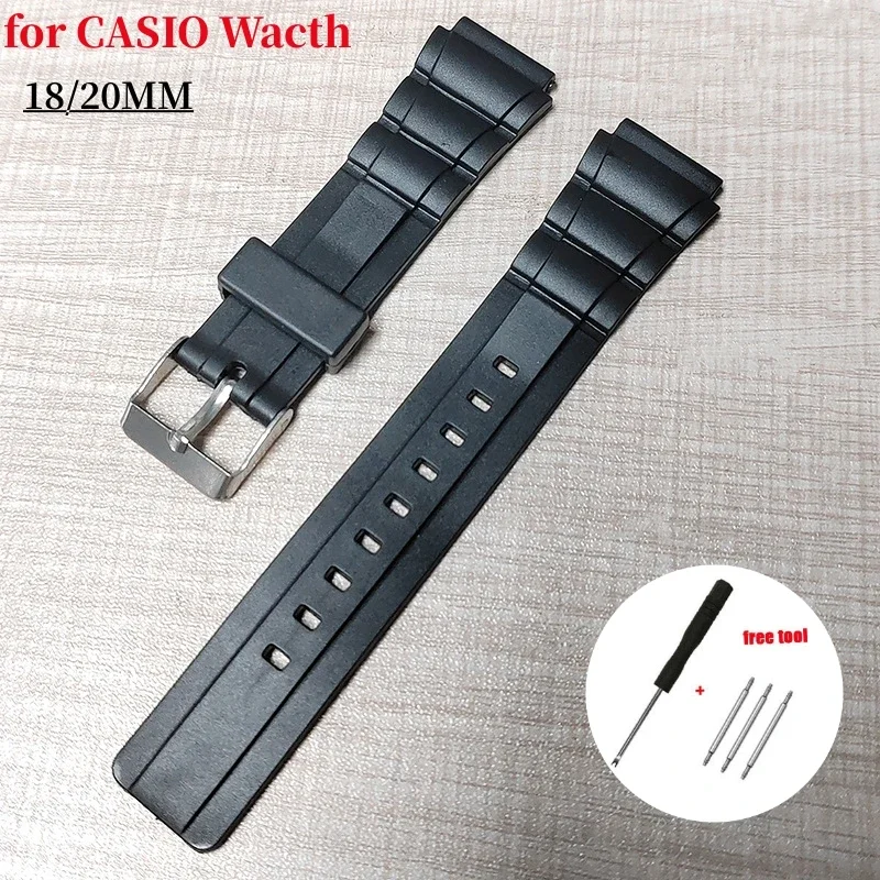 WatchBandforCasioF91W18mm20mmSiliconeStrapforF105F108A158W