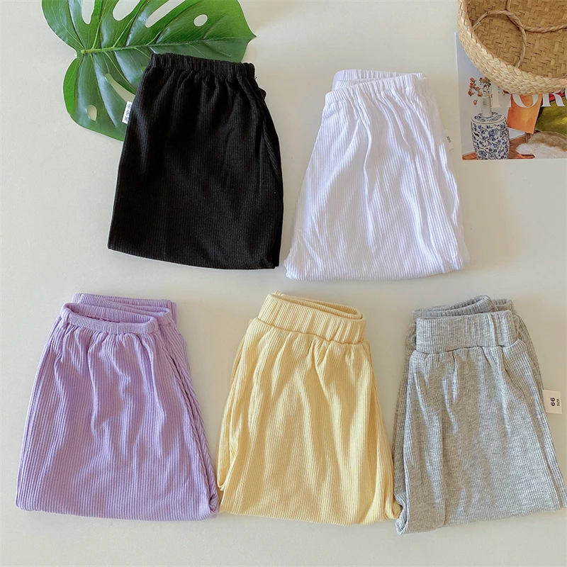 Summer Kids Pants Baby Girls Boys Casual Trousers Cotton Spring Loose Anti Mosquito Pants for Toddler 0-3Y baby trousers cotton pants