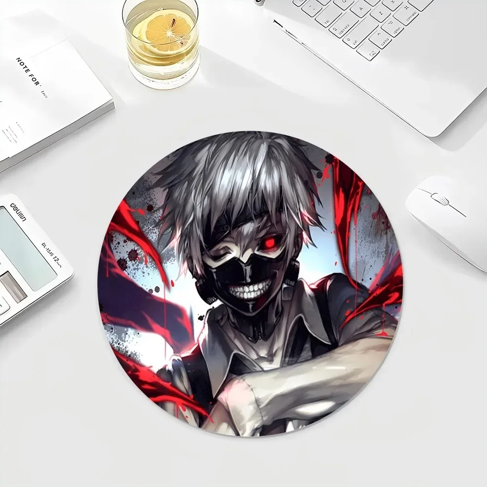 Tokyo GhoulAnti-Slip Round Office Student Gaming Thickened Writing Pad Non-slip Cushion Mouse Pad for PC Mouse Carpet 2