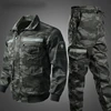 Spring Autumn Thickened Camouflage Suit Men Wear-resistant Dirt-resistant Labor Work Clothes Factory Workshop Tactics Tooling 2