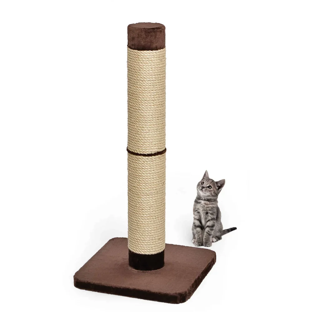 

Домик MidWest для домашних животных, Когтеточка для кошек | Большой Когтеточка Forte с очень прочной сизальной накидкой, коричневый и коричневый