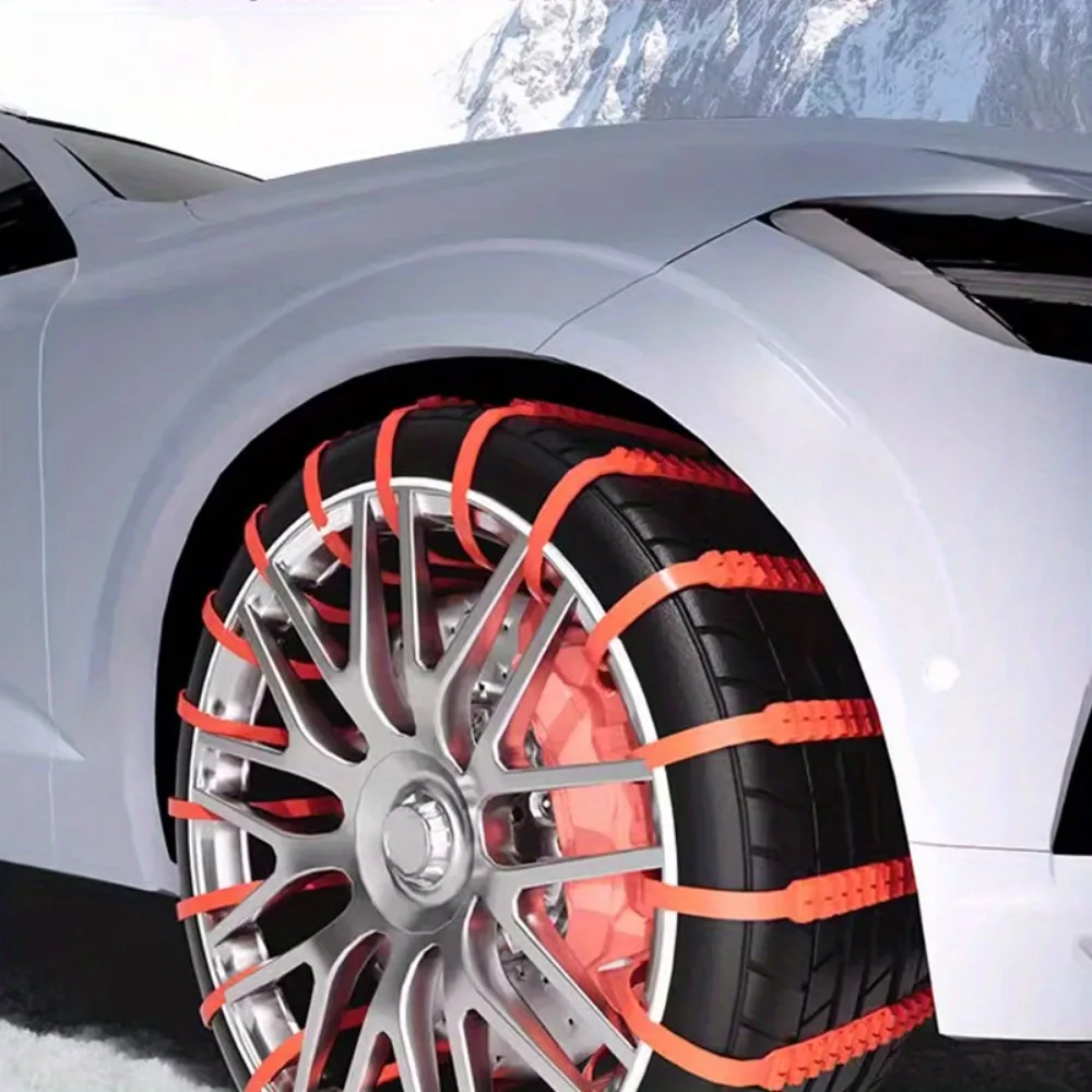 Universal Car Anti-Skid Snow Tire Chains, Not Damaging Tires, For Sedan, SUV, Van, Truck, Suitable For Winter Snowy Road