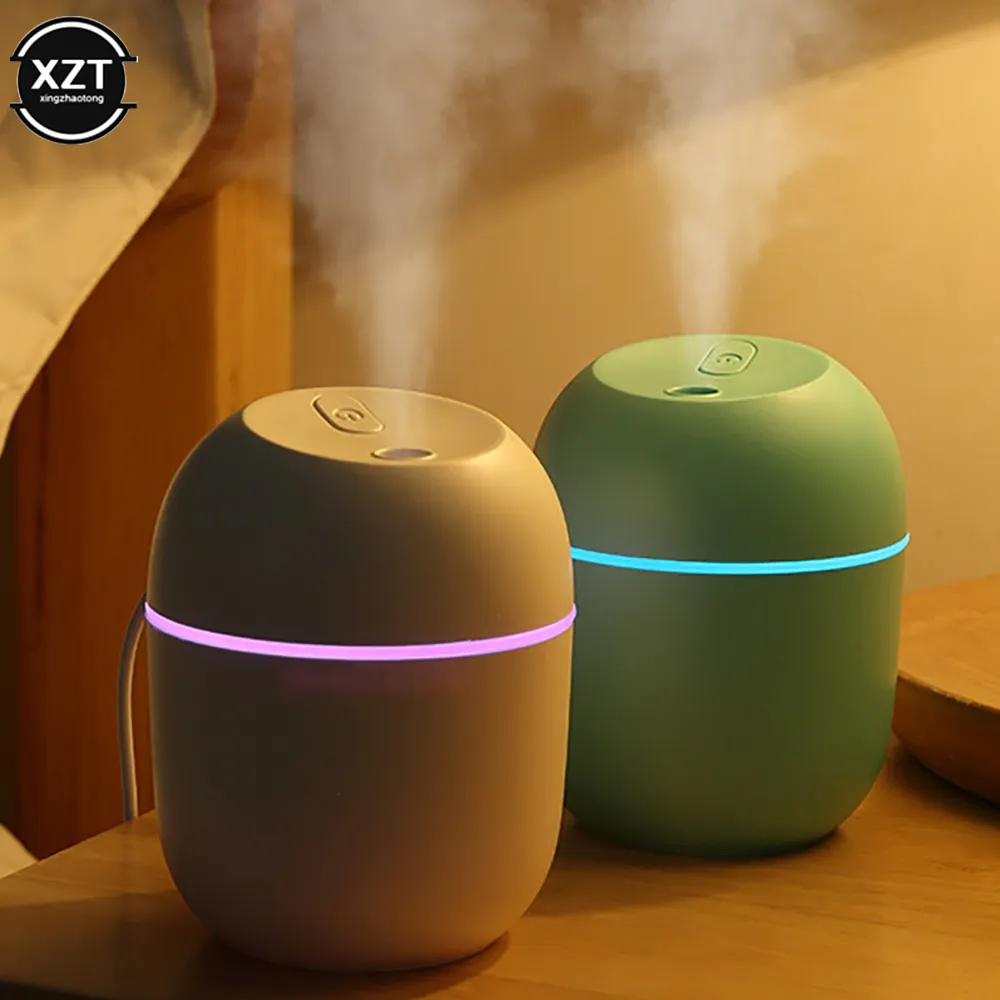 Portable Mini 220ML Air Humidifier USB Humidificador for Home Car Office with LED Night Lamp Freshner