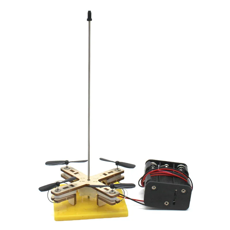 Kit Drone DIY Bois Enfant - Jouet Scientifique Éducatif 90x90x200mm