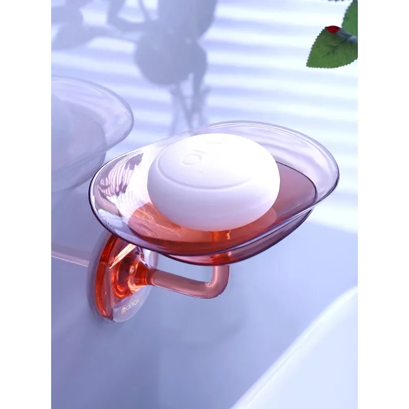

Petal soap box, wall mounted drain, non-perforating shelf, home bathroom, box, holder