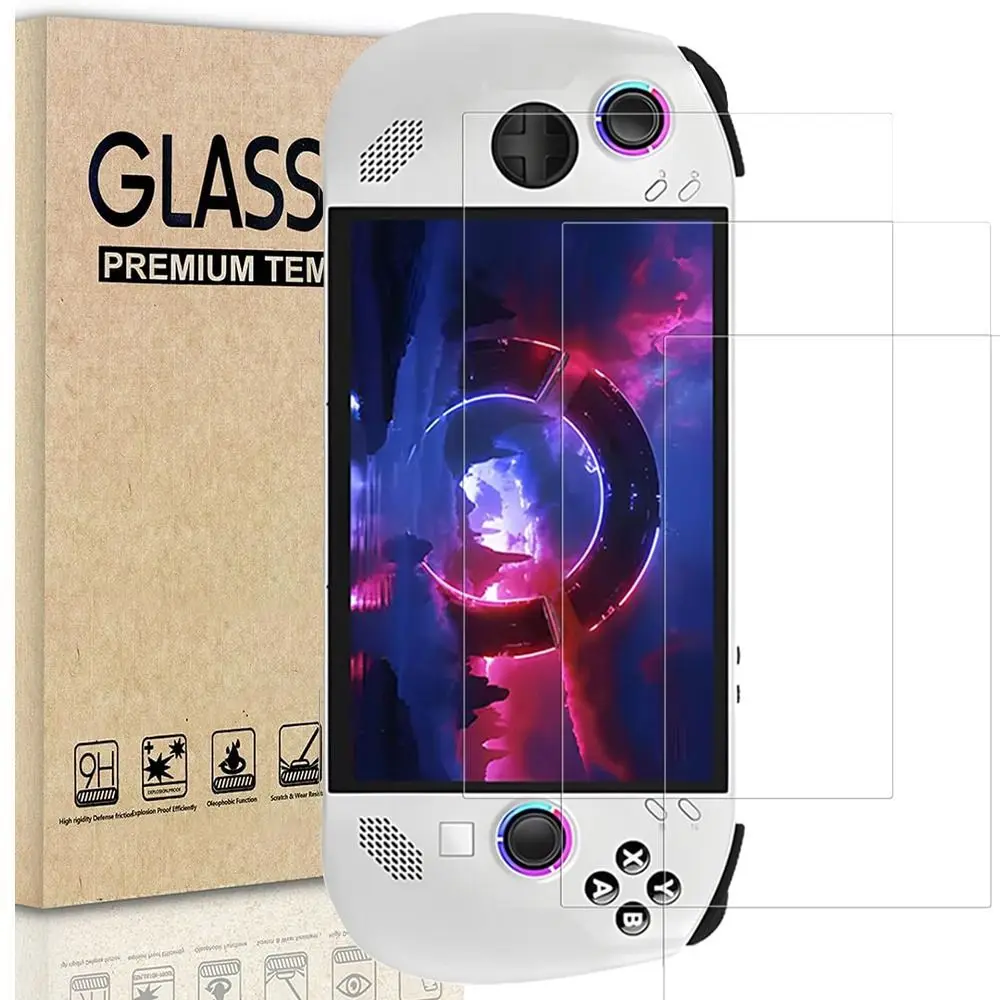 3-Pack HD 8-Inch Curved Edge Tempered Glass Screen Protector - Anti-Scratch & Anti-Fingerprint Protective Film
