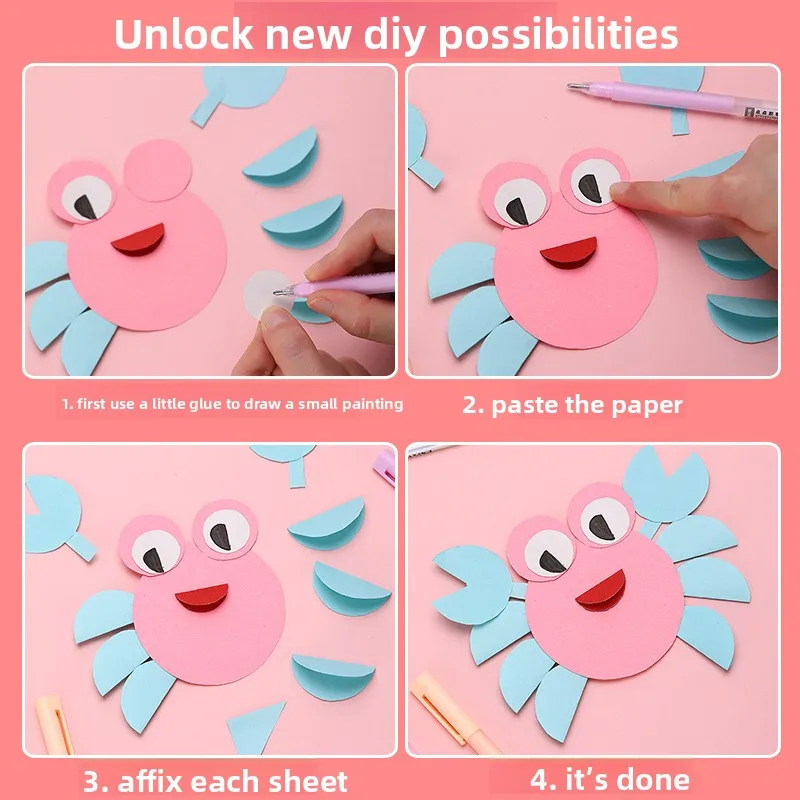 Colorful Pen-Shaped Quick-Drying Glue Stick for Kids' Crafts and Art Projects