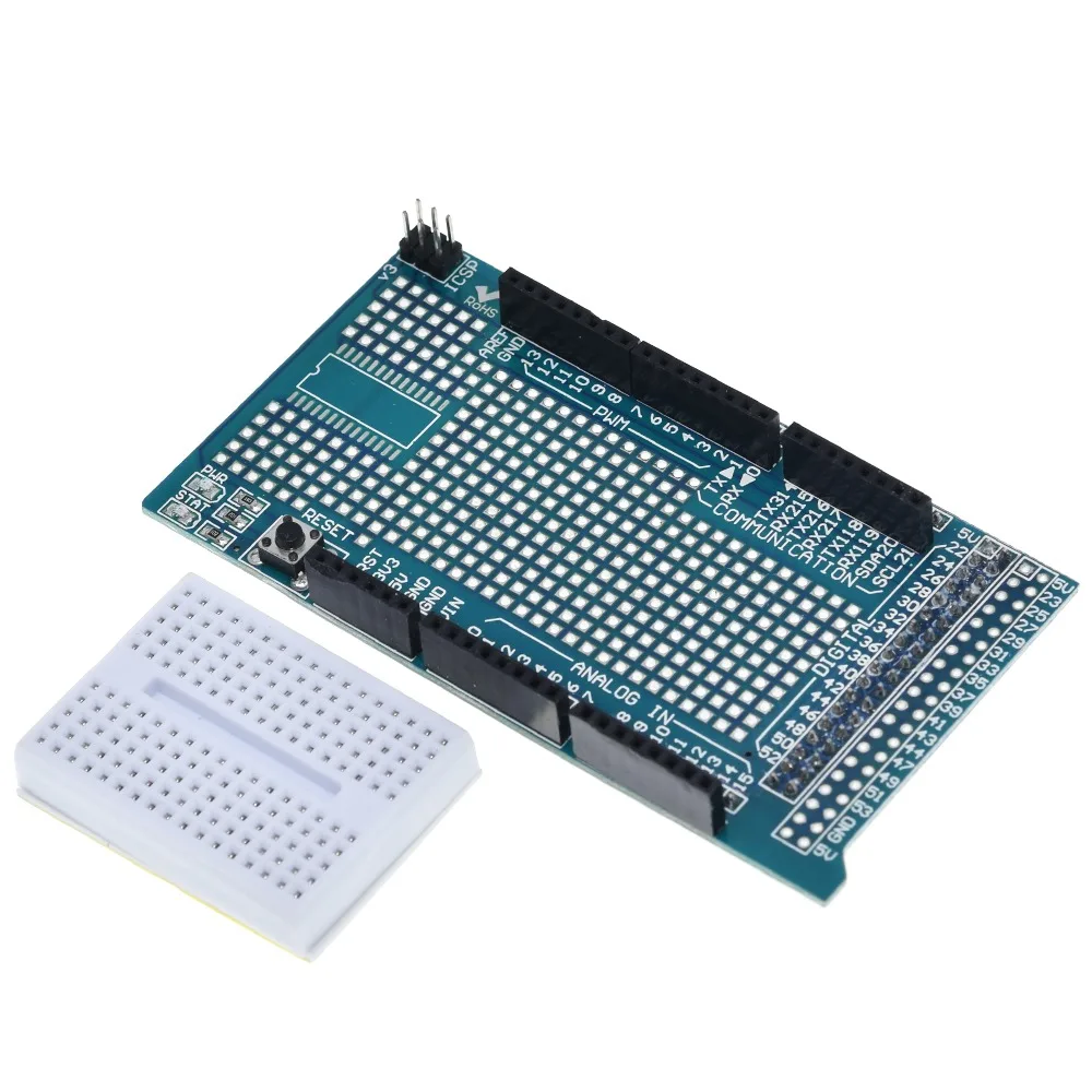 Kit Shield Bornier Pour Arduino MEGA-2560 R3 Chesoon - PCB Prototype, Borniers Vis, Connecteurs Femelle