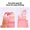 Sports Water Bottle with Time-Tracking Straw Leak Proof Locking Flip Cover for Easy Carry Ideal for Outdoor Adventures 5