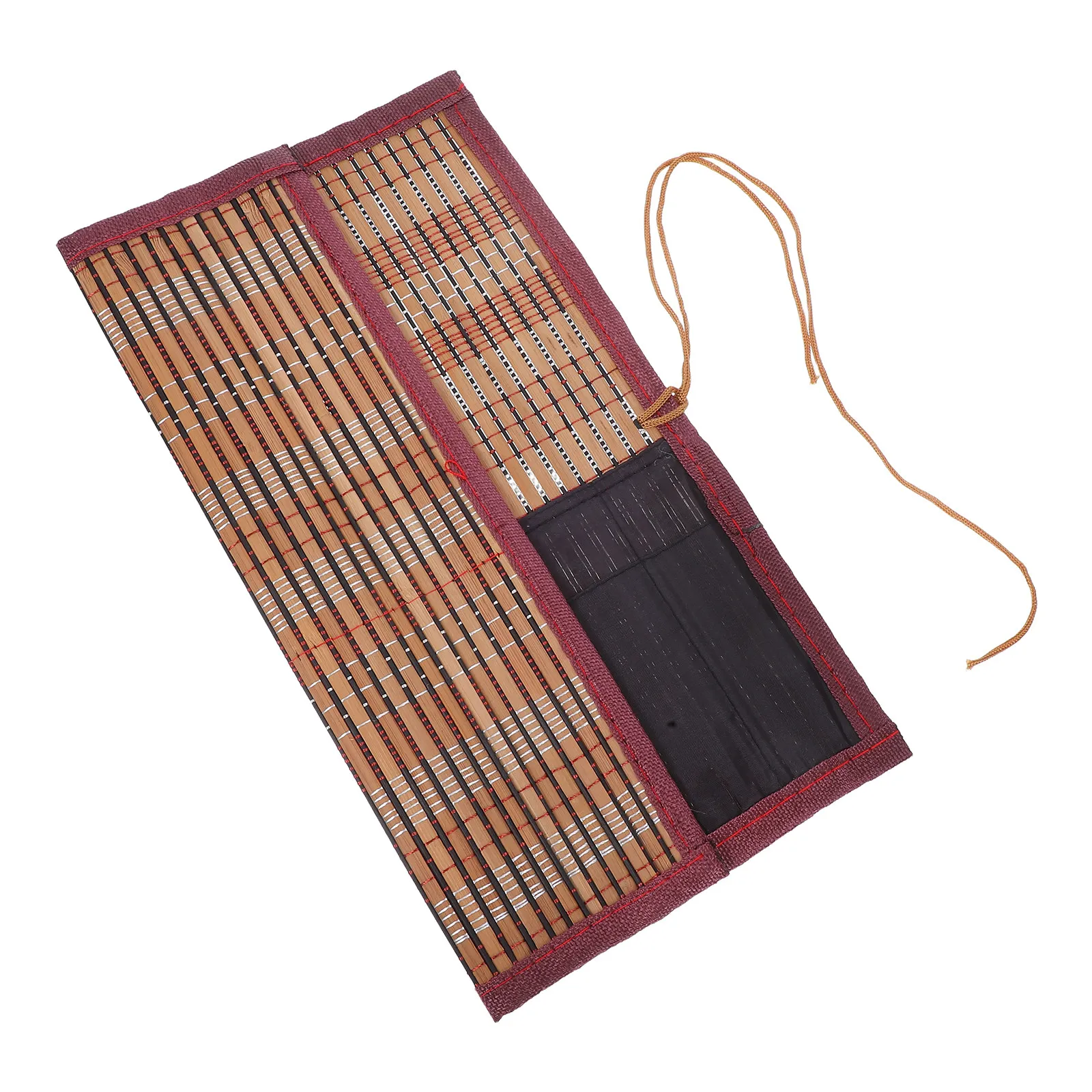 대나무 페인트 붓 롤업 케이스 서예 용품 수채화 홀더 펜 아트 가방 드로잉용 아티스트 가방