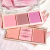 HISYI three-color blush natural color rendering delicate non-flying powder matte rouge holding makeup clear vitality girl blush 3