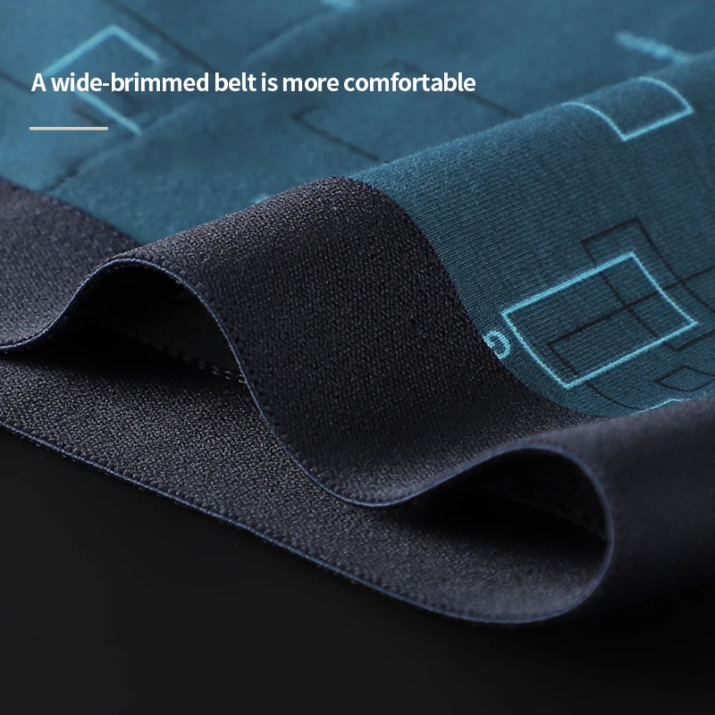 Nanjiren Cotton Men Underwear 5A Grade Antibacterial Boxer Wide Edge Belt Underpants Moisture Absorbent Breathable Male Panties