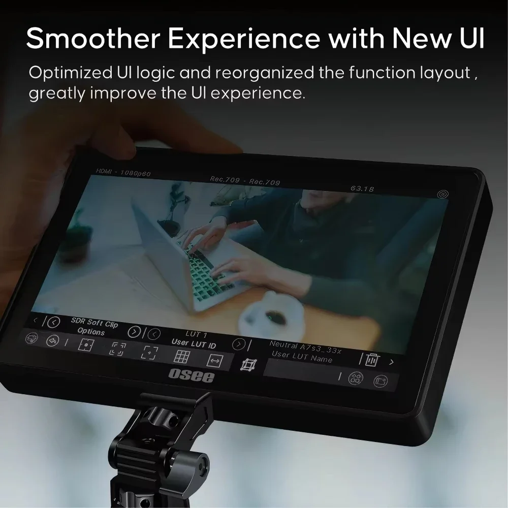 Osee G7 Pro 7 Inch Camera Control Touchscreen Field Monitor 3000Nits HDR Field Monitor Touch to Focus
