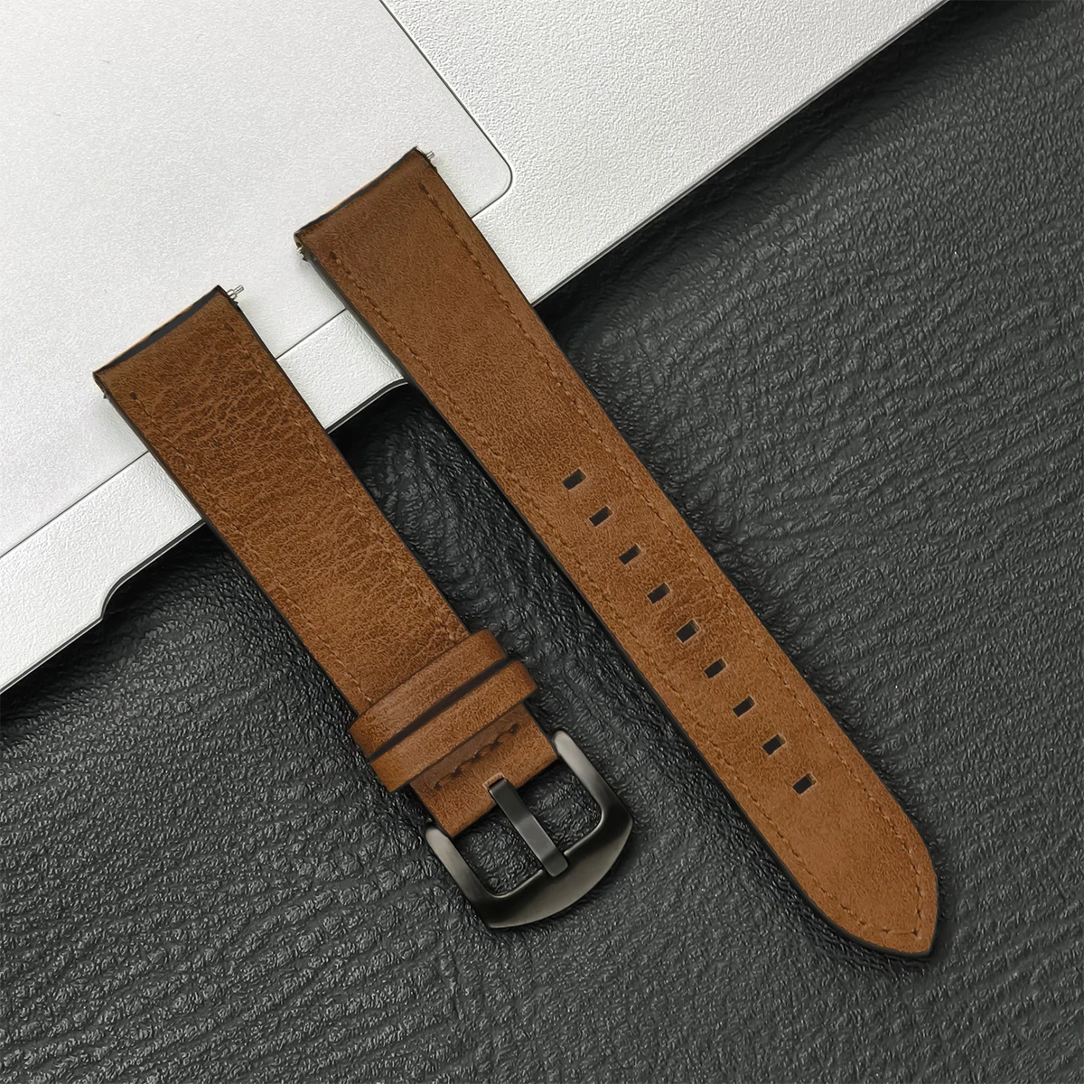 Premium Leather Strap - Vintage Style 20mm & 22mm Adjustable Band