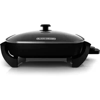 Electric Skillet, Variable Temperature Control, Nonstick Cooking Surface, Dishwasher Safe, Tempered Glass Lid, 12"x15" 2