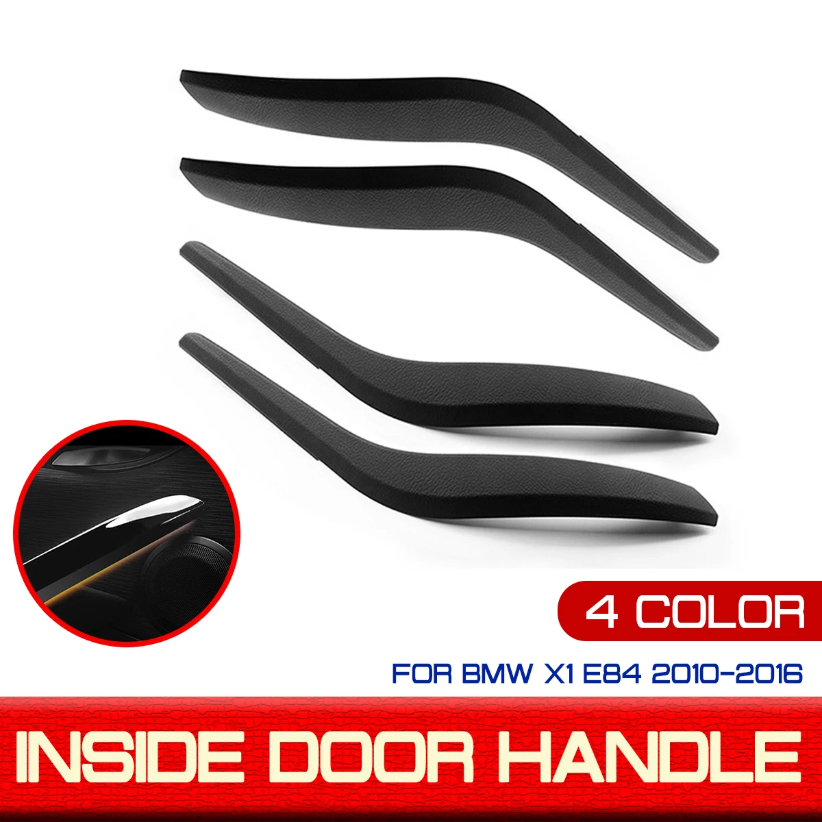 

Car Carbon Fiber Pattern Inner Door Handle Trim Panel Handle Interior Door Handles For Bmw X1 E84 2010 2011 2013 2014 2015 2016