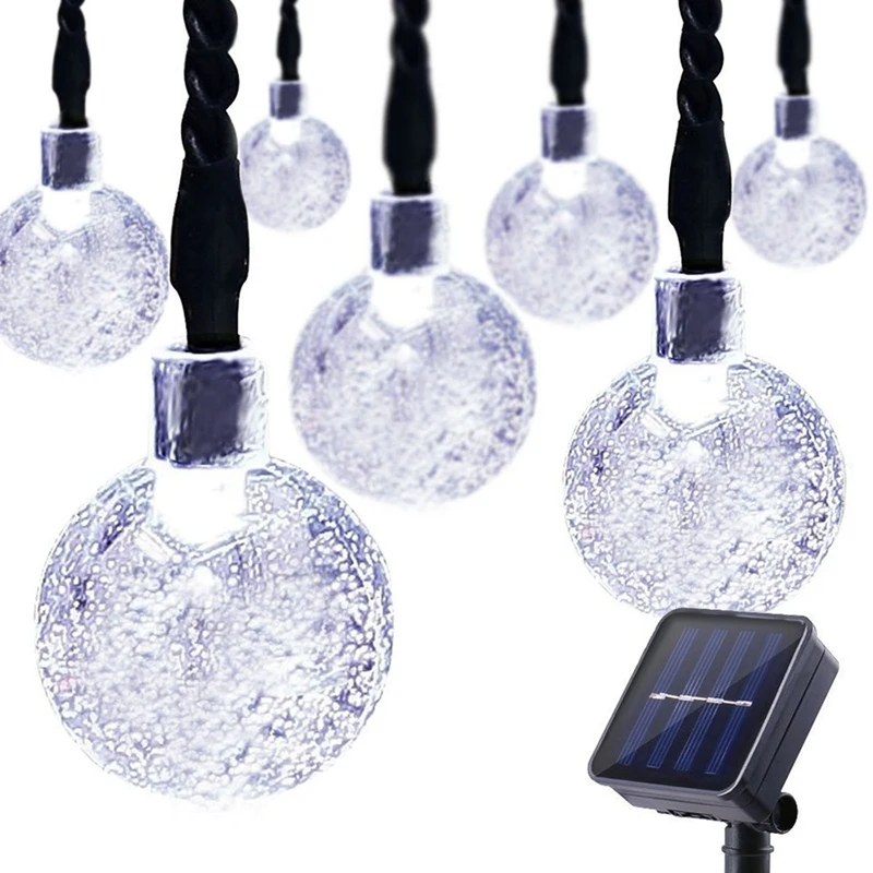 

HOT-Solar Lights For Outdoors,60 LED Balls Fairy Lights Colourful 11M 8 Modes Outdoor Solar Lights Garden Lighting For Patio