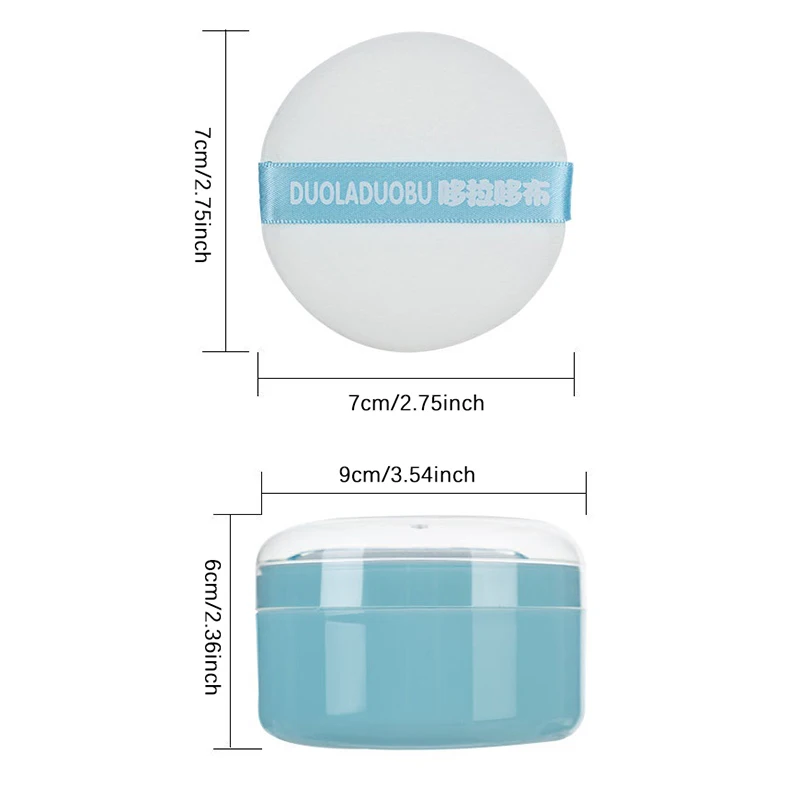  퍼프 시원한 바디 가시 열 분말 서브 보틀링, 휴대용 빈 보관함 컨테이너, 얼굴 파워 메이크업 도구
