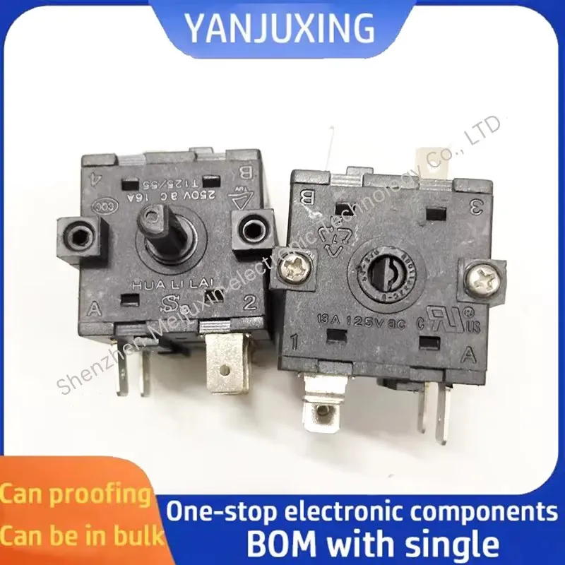 1pcs/lot FZ31 9 Select switch Cycle gear Double layer 8 pin 6 speed rotary switch 16A 250VAC