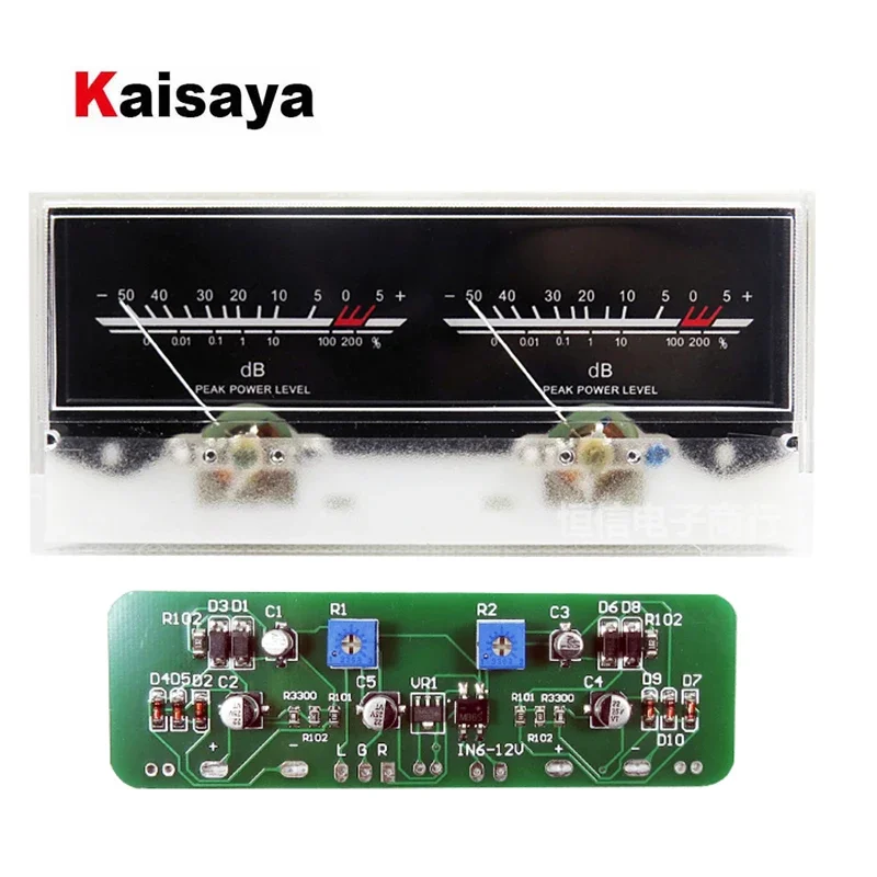 Doppio Puntatore Vu Meter Amplificatore Audio Stereo Db Indicatore Di Livello Sonoro Retroilluminazione Regolabile Con Scheda Driver Per Amp T0323