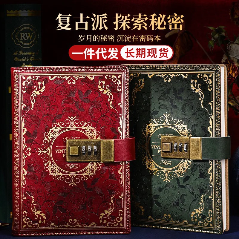 

2023 Vintage European Codebook Notebook Student Literature And Art Student Diary Wholesale With Lock Box In Stock