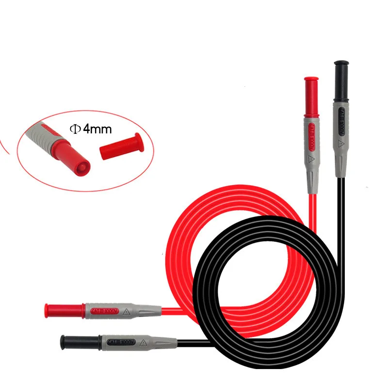 Cleqee P1032 2PCS 듀얼 4mm 외장 바나나 플러그 멀티 미터 테스트 리..