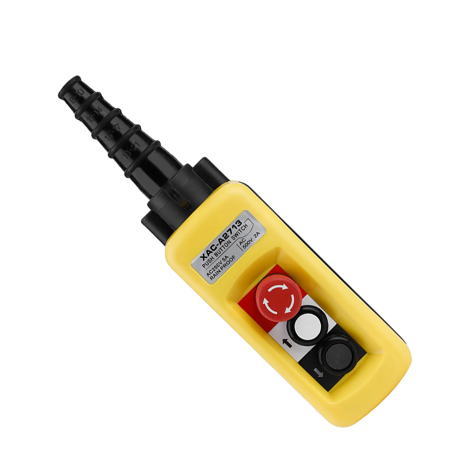 Crane Chain Hoist Push Button Switch Lifting Pendant Controller with Emergency Stop Crane Hoist Control Hoist Push Button Switch