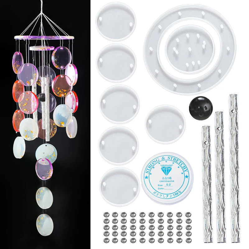 Wind Chimes DIY Silicone Molds Kit Dragonfly Butterfly Fairy Epoxy