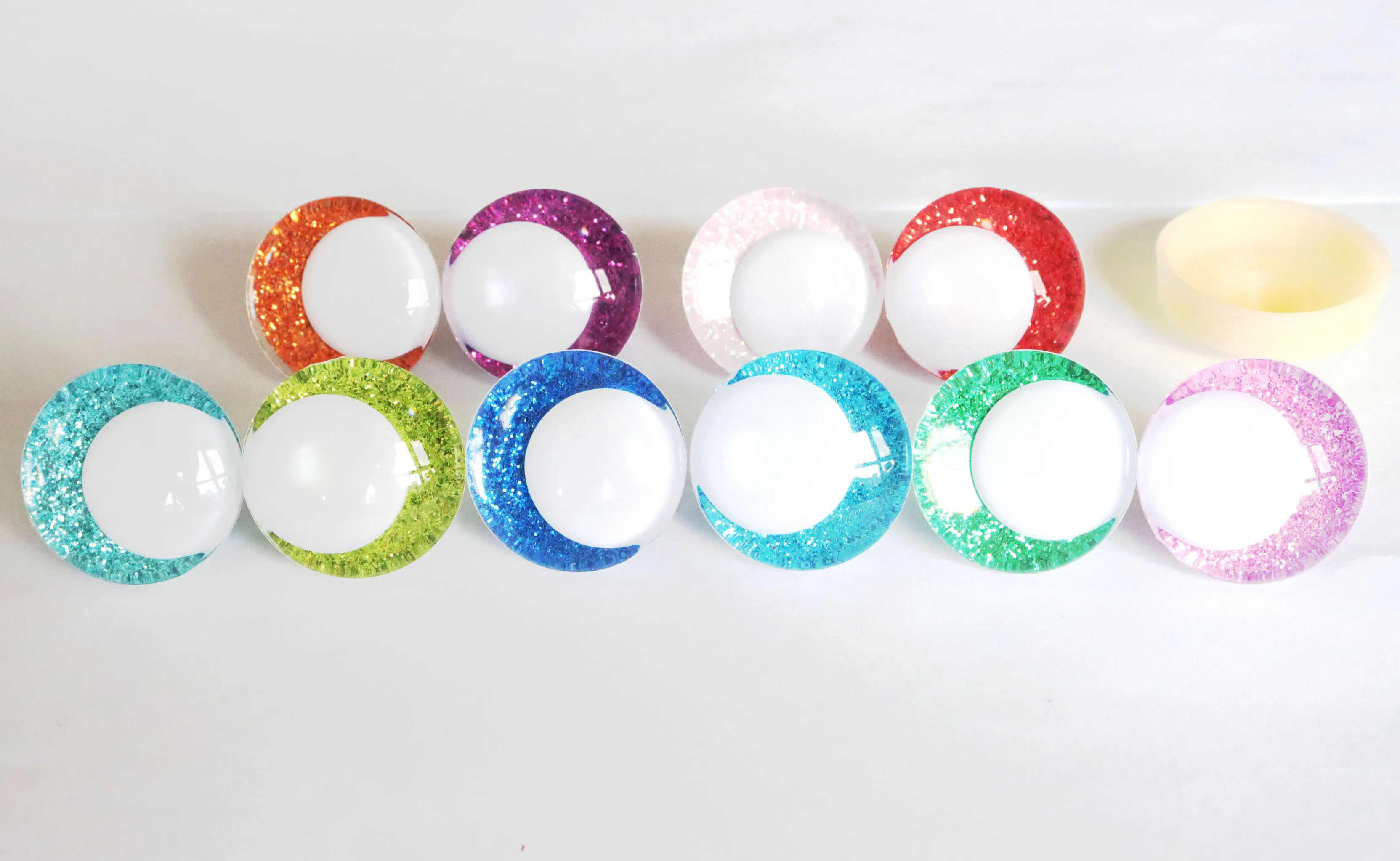 20pcs Multicolor 14mm-35mm Glitter Comical Toy Eyes with Hard Washers