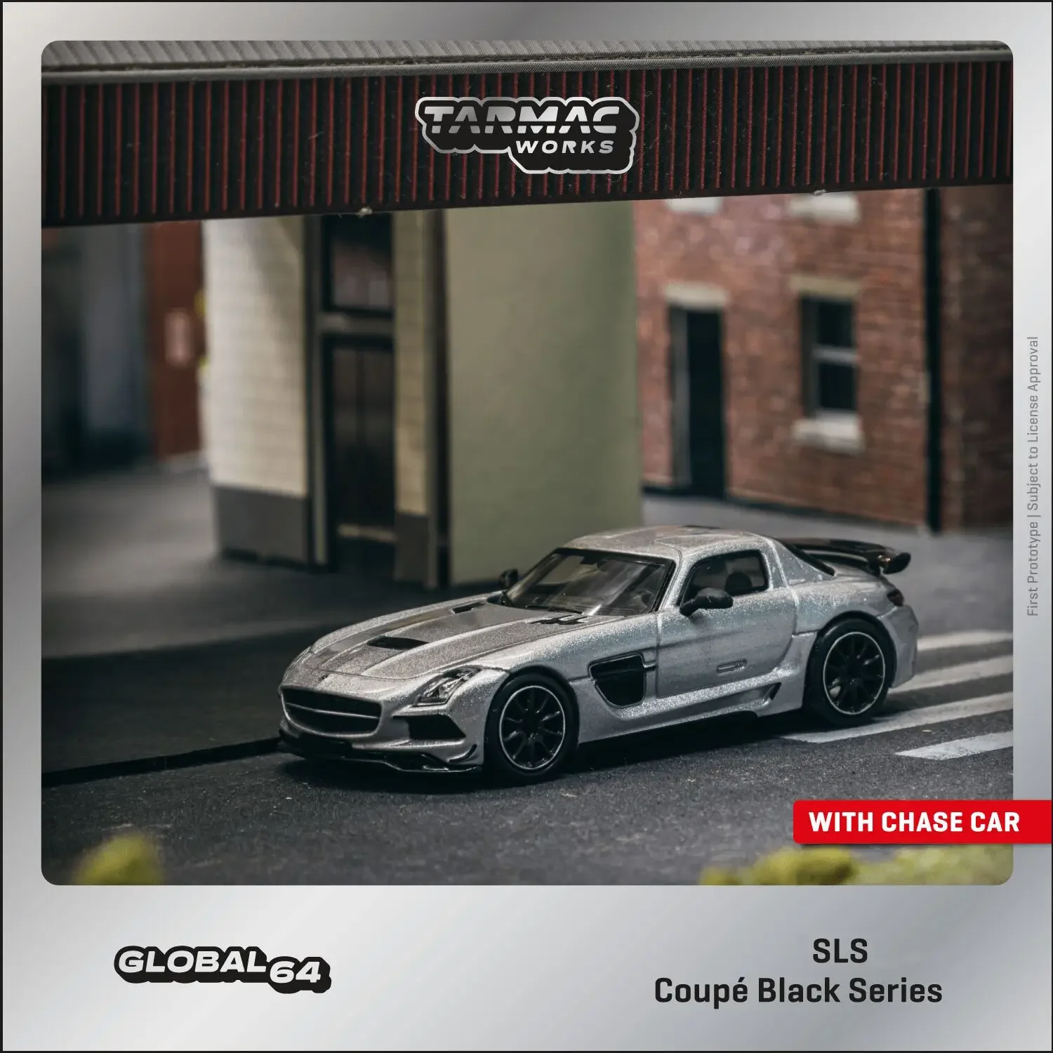 

In Stock TW 1:64 SLS Coupe Black Series Silver Metallic Diecast Diorama Car Model Collection Miniature Carros Tarmac Works