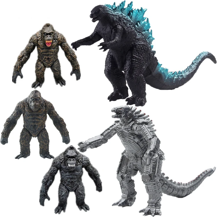 17Cm Godzilla Vs Kong Monsters Action Figure Pvc Mechagodzilla Toy Model Fury Monster Dinosaur Joint Mobile Figural Kids Gift