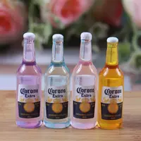 3Pcs Dollhouse Miniature Luminous Wine Bottle Model Ornament Kitchen Drink Accessories For Doll House Decoration Kids Toys 1