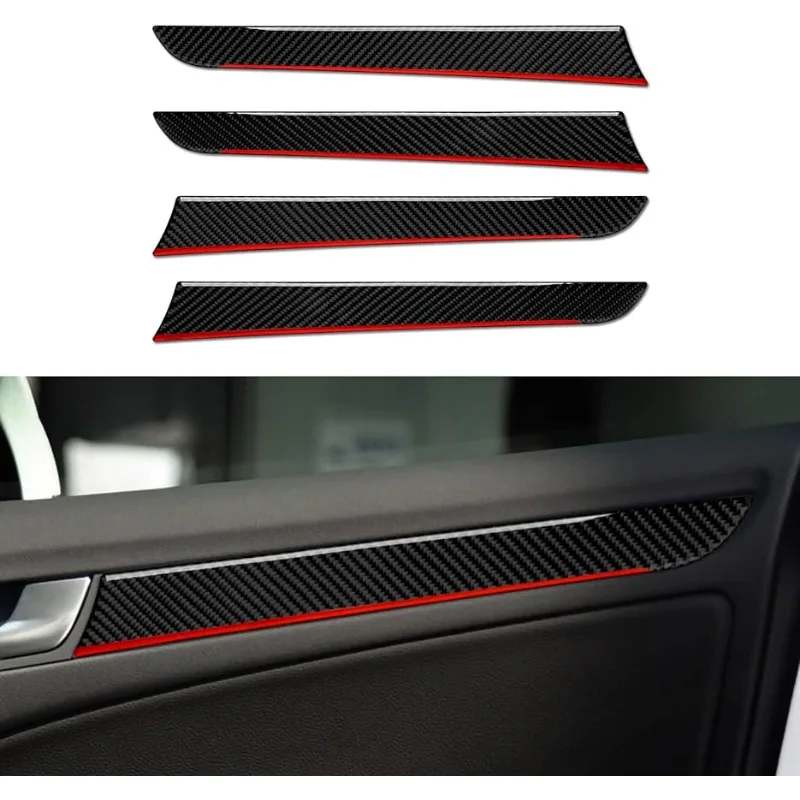 

Наклейки на двери автомобиля для Audi A4 2009-2016 / S4 2010-2016 / RS4 2012-2015, аксессуары, наклейки из углеродного волокна для интерьера