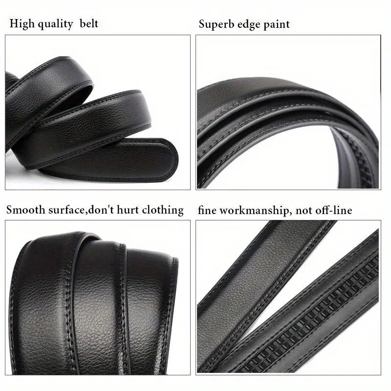 Men Belt Leather Belt Metal Alloy Automatic Buckle Brand Luxury Design Waist Belts for Men Strap Male