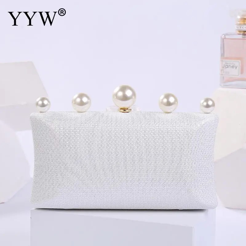 2023 New Luxury Pearl Women Evening Bag PU Leather Designer Clutch  Wedding Party Elegent Purse Female Small Purse Small Hobos