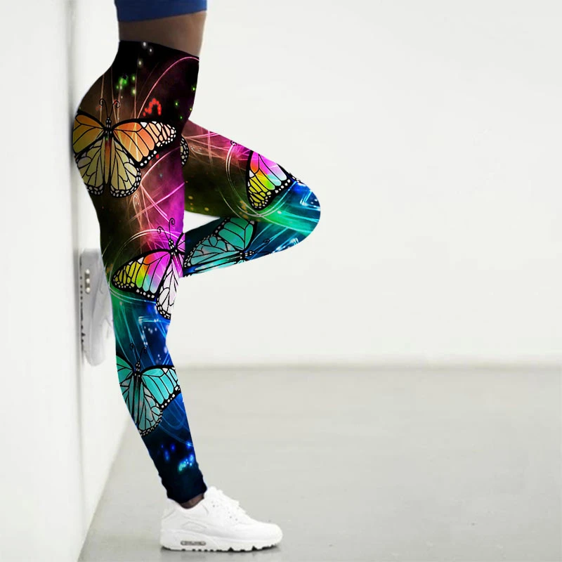 Leggings Fitness Butterfly, Butterfly Leggings Women