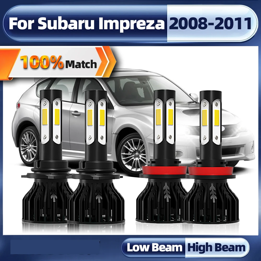 

240W 40000LM Turbo LED Headlight H11 9005 HB3 Canbus LED Headlamp Bulb 12V 6000K White For Subaru Impreza 2008 2009 2010 2011