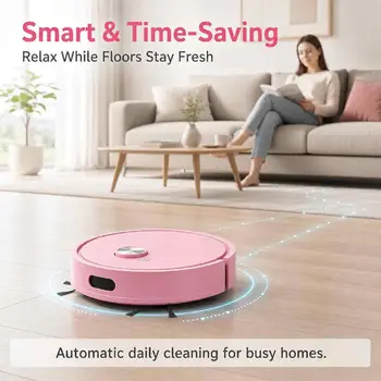 Robot Aspirapolvere e Lavapavimenti 3 in 1, Ricaricabile USB, per Casa e Ufficio