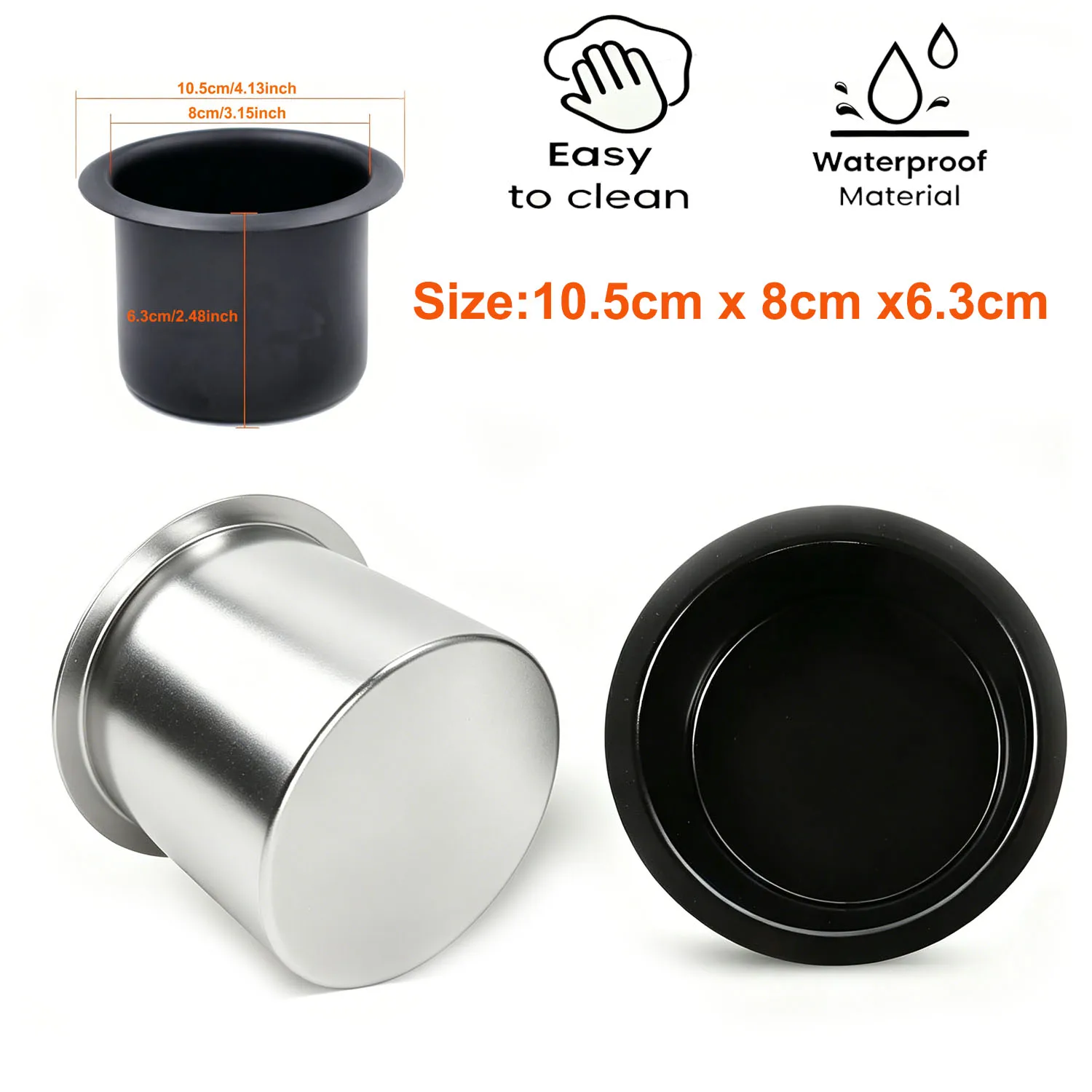 1-2pcs 알루미늄 합금 임베디드 컵 홀더 음료 홀더 80mm 컵 홀더 해양 보트 Rv 캠핑 테이블 용 휴대용 내구성 컵