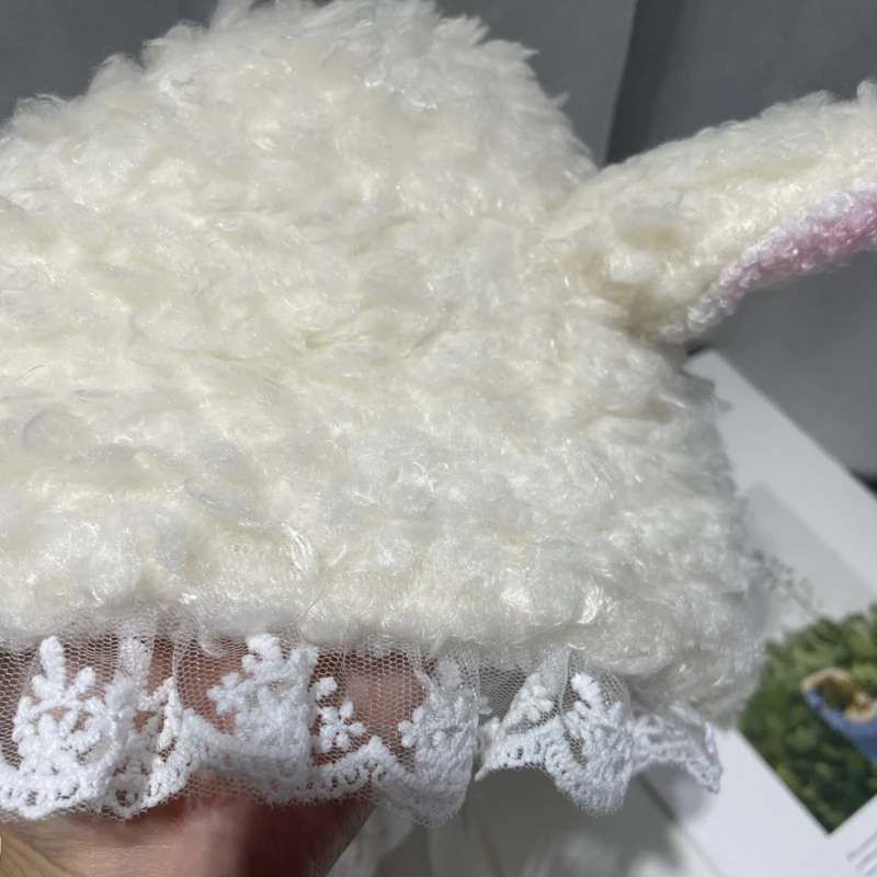 Fluffy Costume Hats Christmas Gift Warm Soft Lovely Lamb Cosplay Bucket Hat Outdoors Warm Winter fur hat winter hat wool hat