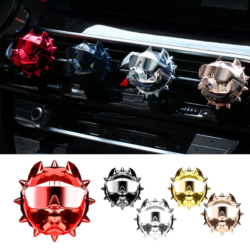 

1 Pair Creative Air Freshener for Car Decor Bulldog Style Fragrance Diffuser Auto Interior Air Vent Parfum Diffuser Car Supplies