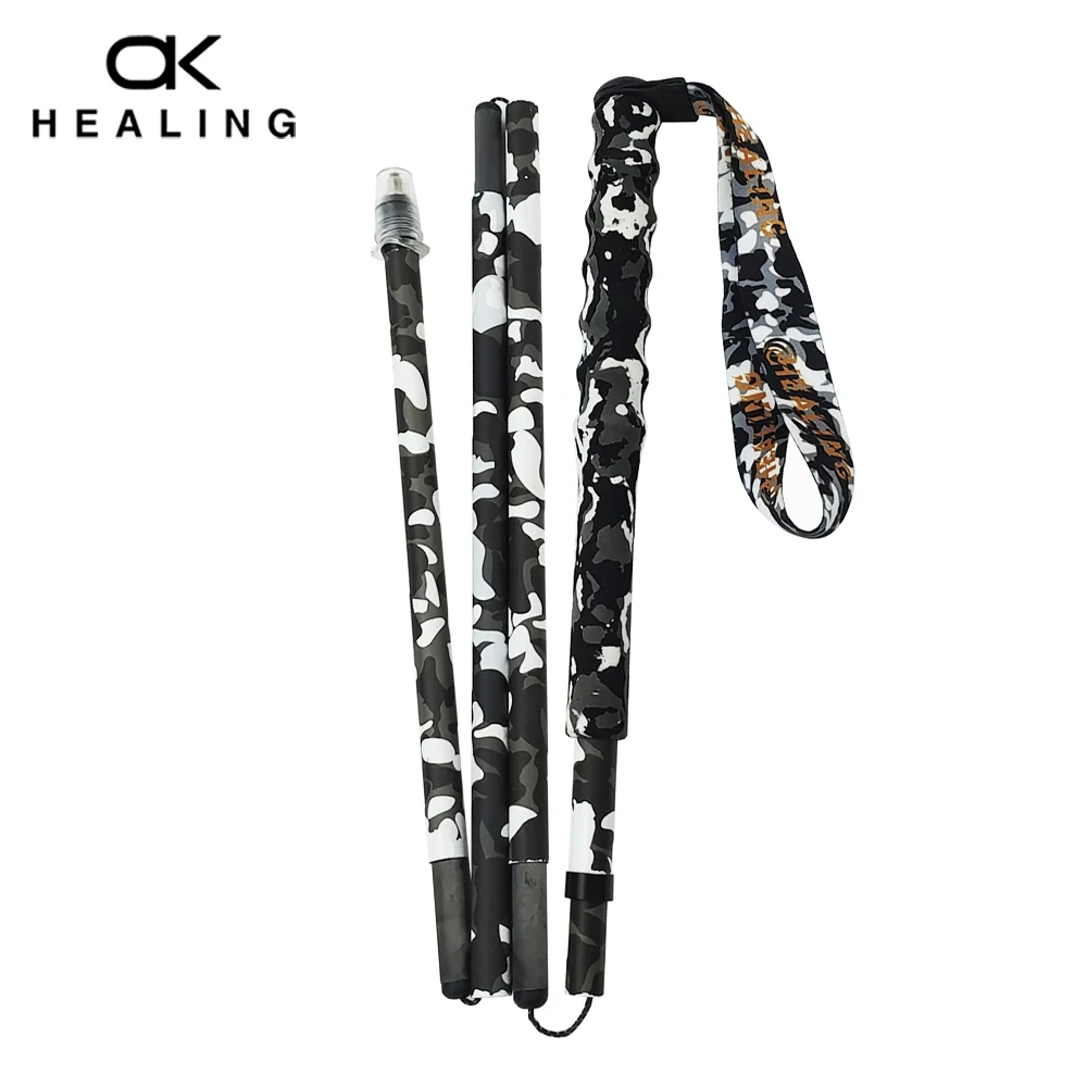 5-Sections Folding Hiking Poles Carbon Fiber Telescopic Poles Lightweight Portable Trekking Walking Sticks Carbon