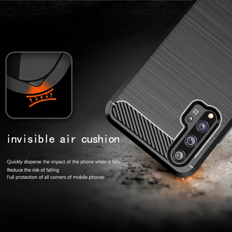 Premium Shockproof Silicone Carbon Fiber Phone Case