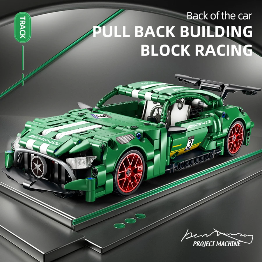 Sports Car Building Blocks Set, 456 Pieces Model kit, Super car Toys for Children 8-14 Years Old and Adult Collectible Gift