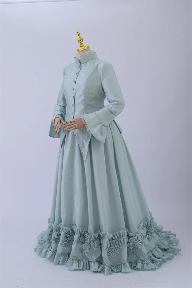 green emerald velvet dress 201 Prairie Dress main image 0