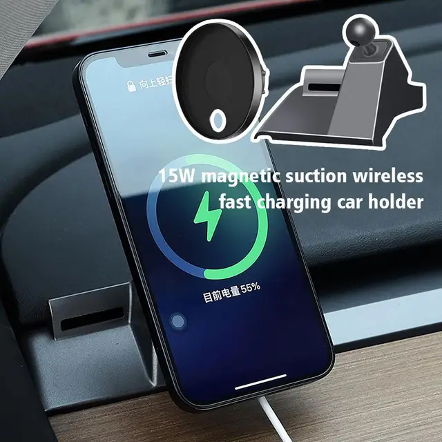 LD-TS2 New design Tesla Model 3/Y magnetic wireless charging  Autotelefonhalter dashboard mobile phone holder for car universal -  AliExpress