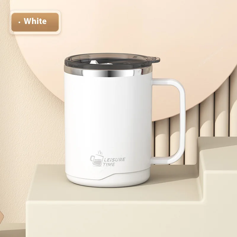 Kubek podróżny ze stali nierdzewnej 304, dwuścienny, izolowany, kreatywny, prosty, z pokrywką, idealny do herbaty i napojów, trwały, stylowy design.