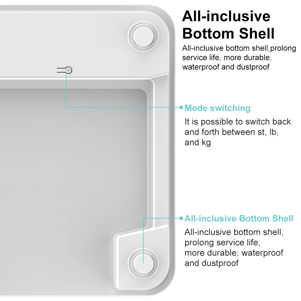 INSMART Intelligent LCD Electronic Scale Digital Display Glass Weight Scale Balance Body Health And Weight Loss Bathroom